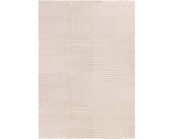 Tapijt - Beige vloerkleed 120 x 170 cm woonkamer - kinderkamer - hal