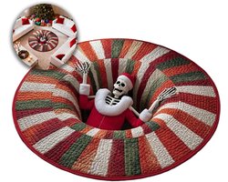 Tapijt - Vloerkleed - Algemene Slaapkamer Vloermat - 80x80cm - Veelzijdige Zachte Textuur - Draagbare Vloer - Premium Binnenruimte - Perfect voor Keuken - Badkamer - Kerstversiering - Feestdecoratie - Kerst