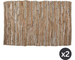 Tapijt ZOLA - chindi leer - SET/2 – 60x90 cm, beige