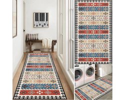 Tapijtloper - Gangtapijt Deurmat - Vloer Beschermen - Antislip Rubberen Achterkant - 60 x 80 cm - Geometrisch