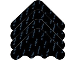 Tapijttape - 8 stuks - Voorkomt Schuiven & Krullen - Herbruikbare Pads - Antislip stickers ondertapijt - Zelfklevend Dubbelzijdig - Geschikt voor houten vloeren, tegels en parket - 11.5×8.5cm - Zwart
