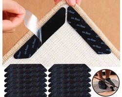 Tapijttape - Tapijtgrijpers voor hardhouten vloeren - 16 stuks -Antislipmat - herbruikbare tapijtpad - Vloermatten - Zelfklevend Dubbelzijdig Tape - Anti Curling Tapijt - Tape voor Deurmat - Zelfklevende Grip Stickers - Kleefband - Anti-slip