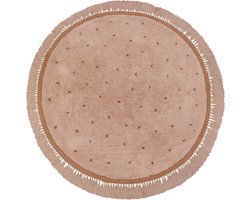 Tapis Petit Juul Dot Vloerkleed Pink 130 x 130 cm