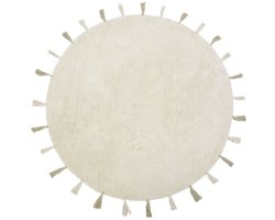Tapis Petit Sara Vloerkleed - 130 x 130 cm - Natural/Green