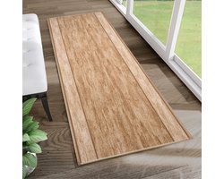 Tapiso Antislip Rubber Lichtbeige Gang Woonkamer Rubbermat Tapijt Maat- 80x200