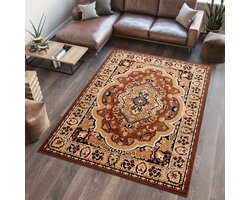Tapiso Atlas PP Vloerkleed Bruin Oosters Woonkamer Tapijt Maat- 160x230