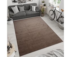 Tapiso Noyan Vloerkleed Tapijt Laagpolig Bruin Woonkamer Kleed Maat- 160x220