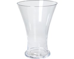 Taps uitlopende glazen vaas voor tulpen/bloemen boeketjes 30 cm - Bloemenvaas - Decoratieve vazen