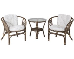 Tarek café set - naturel - rattan