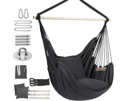Tarent Outdoor Hanging Chair for Balcony and Garden, Hanging Swing with 2 Cushions, Hanging Chair without Frame, Indoor and Outdoor, Relaxing, Reading