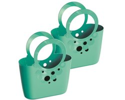 Tas Bag Bloempot Lily 20x11x23cm TURQUOISE Prosperplast / 2 STUKS ! /