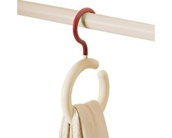 Tas Hanger Kast - Draaibare Haken - Opbergen Accessoires - 360 Graden Roterend - 14 cm Breed - Rood