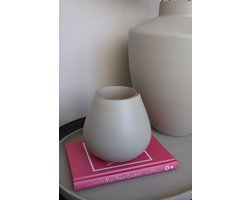 Tasman Windlicht XS – Ivory – Ø12.5 x H11.5 cm – Mat Glas – Vase The World – Luxe Woonaccessoire – Modern Design – Tijdloos & Sfeervol