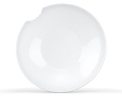 Tassen set van 2 kleine diepe borden met hap eruit 18 cm