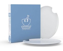 Tassen set van 2 ontbijt borden met hap er uit 20 cm - 73