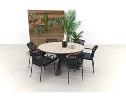 Taste Barista antraciet / Garden Impressions Edison 148 cm. - ronde tuinset