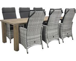 Taste by 4 Seasons Outdoor Bolzano verstelbare tuinstoel met teak tuintafel 240cm