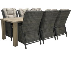 Taste by 4 Seasons tuinset – 7-delig – Louvre tuintafel – Osborn verstelbare tuinstoelen