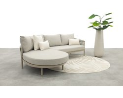 Taste Catalana organische loungebank chaise longue (rechts) - Latte