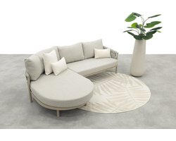 Taste Catalana organische loungebank chaise longue (rechts) - Latte OP=OP