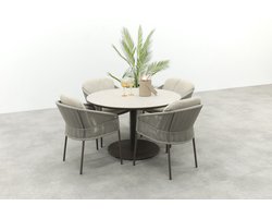 Taste Florence/Rodez ronde 4-persoons tuinset Ø120 cm. - Terre