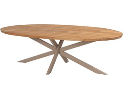 Taste Prado ovale tuintafel 240x115 cm - teak/latte