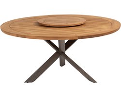 Taste Prado ronde tuintafel Ø160 cm. + draaiplateau - terre