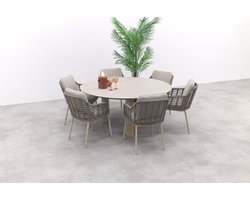 Taste Puglia/Donato ronde tuinset 6 personen Ø160 cm. - Latte