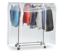 Tatkraft® PROTECTOR - Beschermhoes Voor Kledingrek - Kledingrek Hoes - Afdekhoes - Afdekking Kledingstang - Beschermt Je Kleding Tegen Vocht - UV-stralen - Vuil - 2 Ritssluitingen - Transparant - 120 x 60 x 160cm