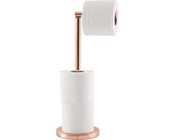 Tatkraft Tess - Luxe Staande RVS Toiletpapier Houder Vrijstaand - Toiletrol Houder Reserverolhouder Stainless Steel - WC Rol Houder Staand - Closetrolhouder Standaard - Toiletrolstandaard Geschikt Voor 3+1 WC Papier Rollen - 4 Toiletrollen Rolhouder