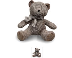 Taupe beer, Beer, Knuffel, Baby, Cadeau, Babyshower, Plush Tubby 17x17x19cm taupe