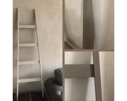 Taupe decoratieladder 140 cm hoog