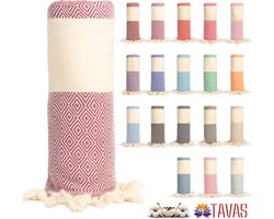 Tavas Hamamdoek Paars Strandlaken %100 Katoen XL Saunalaken 100 x 180 cm Badhanddoek Groot Douchelaken Dames Hotel Handdoek Pestemal Fouta Pareo Yoga Deken Heren