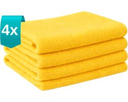 Tavas Harmonie Gastendoekjes - Geel - Set van 4 - Kleine Handdoeken - 30 x 50 cm - 100% Katoen