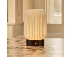 Tavellio Alba Oplaadbare Tafellamp – H21 – Porselein en 3D geprint – Donkerbruin