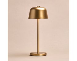 Tavellio Anton Oplaadbare Tafellamp – H29 – USB en Touch – Tot 120 branduren – Goud