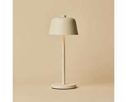 Tavellio Anton Oplaadbare Tafellamp – H29 – USB en Touch – Tot 120 branduren – Vanille