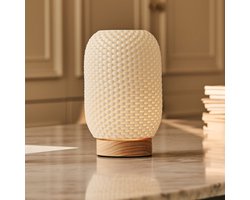 Tavellio Aurora Draadloze Tafellamp – H22 – Porselein en 3D geprint – Bruin