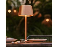 Tavellio Ava Oplaadbare Tafellamp - 26CM - Tot 120 branduren - Koper