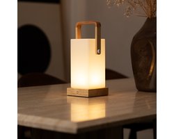 Tavellio Harper Tafellamp – H32 – Hout – Tot 100 branduren – Lichtbruin