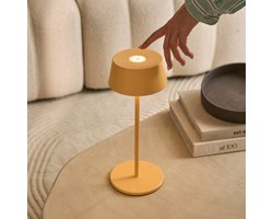 Tavellio Hugo Draadloze Tafellamp – H36 – USB en Touch – Tot 120 branduren – Geel