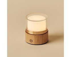 Tavellio Leo Oplaadbare Tafellamp – H9 – Hout – Lichtbruin