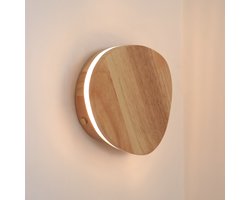 Tavellio Lulu Wandlamp – Oplaadbaar – 3 lichtkleuren – Hout en 100 branduren – Ø15