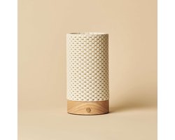 Tavellio Luna Oplaadbare Tafellamp – H18 – Porselein en 3D geprint – Hout