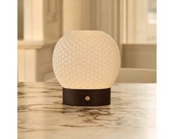 Tavellio Mare Oplaadbare Tafellamp – H16 – Porselein en 3D geprint – Donkerbruin