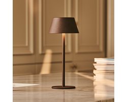 Tavellio Milou Oplaadbare Tafellamp – H30 – USB en Touch – Tot 120 uur – Mokkabruin