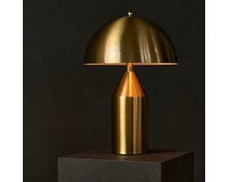 Tavellio Otto Tafellamp – Ø28 – Hout en linnen – E27 – Goud