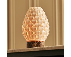Tavellio Serena Oplaadbare Tafellamp – H23 – Porselein en 3D geprint – Dark Emperador