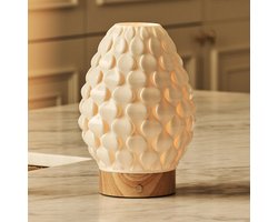 Tavellio Serena Oplaadbare Tafellamp – H23 – Porselein en 3D geprint – Lichtbruin