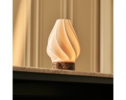Tavellio Terra Oplaadbare Tafellamp – H23 – Porselein en 3D geprint – Dark Emperador